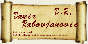 Damir Rabovjanović vizit kartica